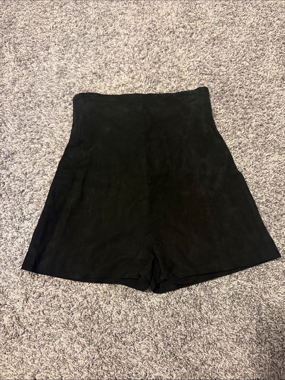 Zara High-Waist Black Tailored Shorts